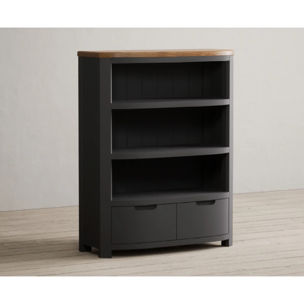 Bradwell Oak and Charcoal Painted Small Bookcase – image 6
