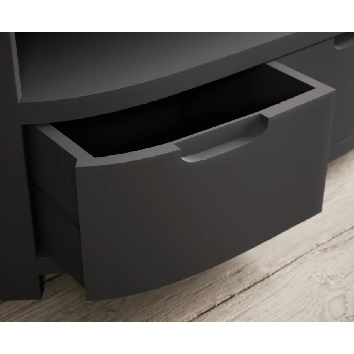 Bradwell Oak and Charcoal Painted Small Bookcase – image 7