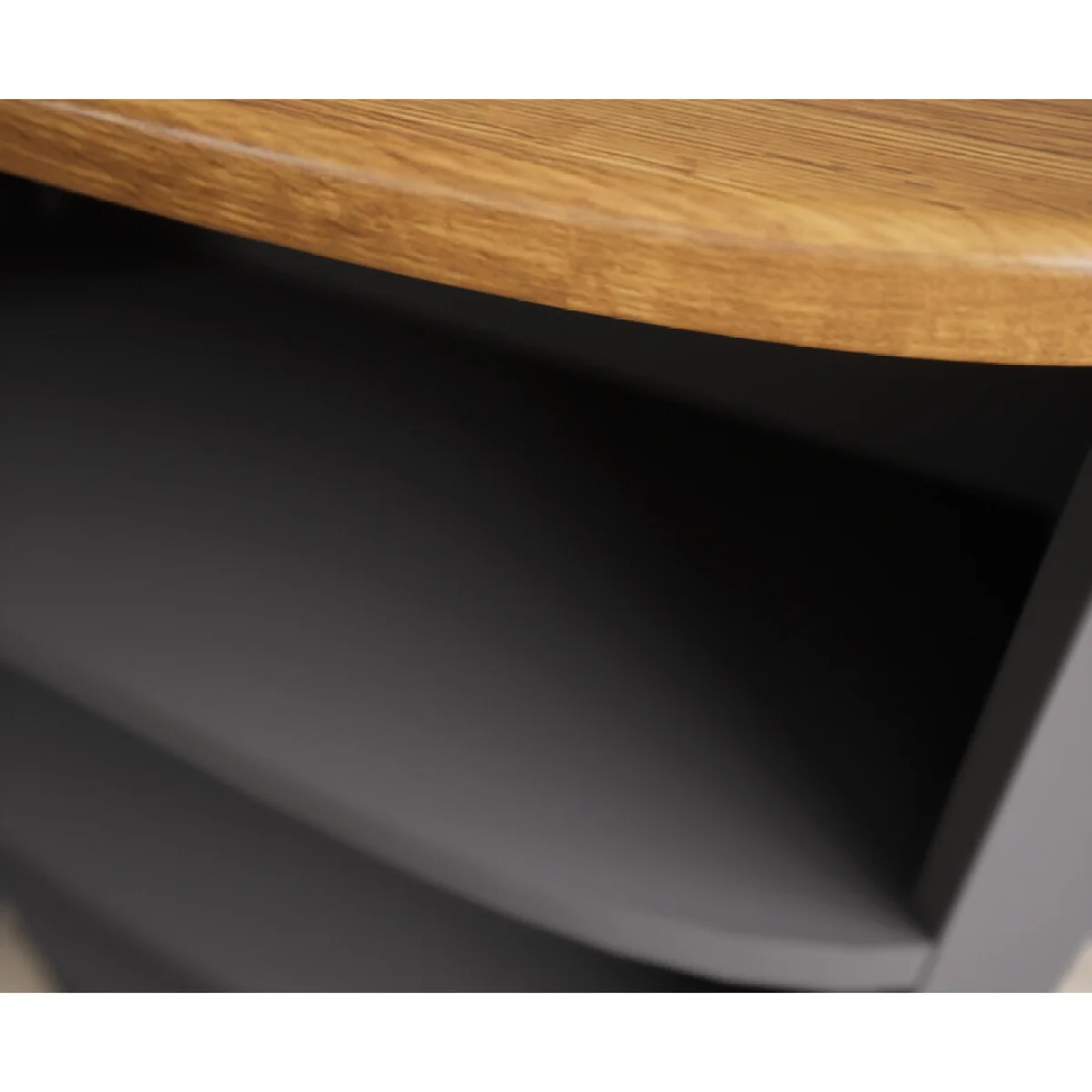 Bradwell Oak and Charcoal Painted Small Bookcase – image 8