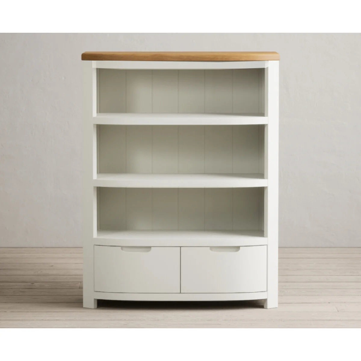 Bradwell Oak and Signal White Painted Small Bookcase – image 4
