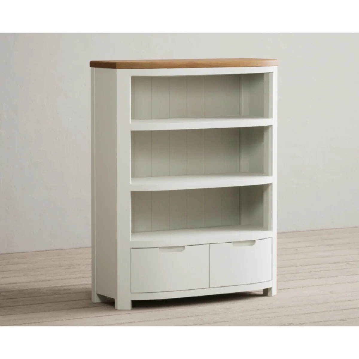 Bradwell Oak and Signal White Painted Small Bookcase – image 5