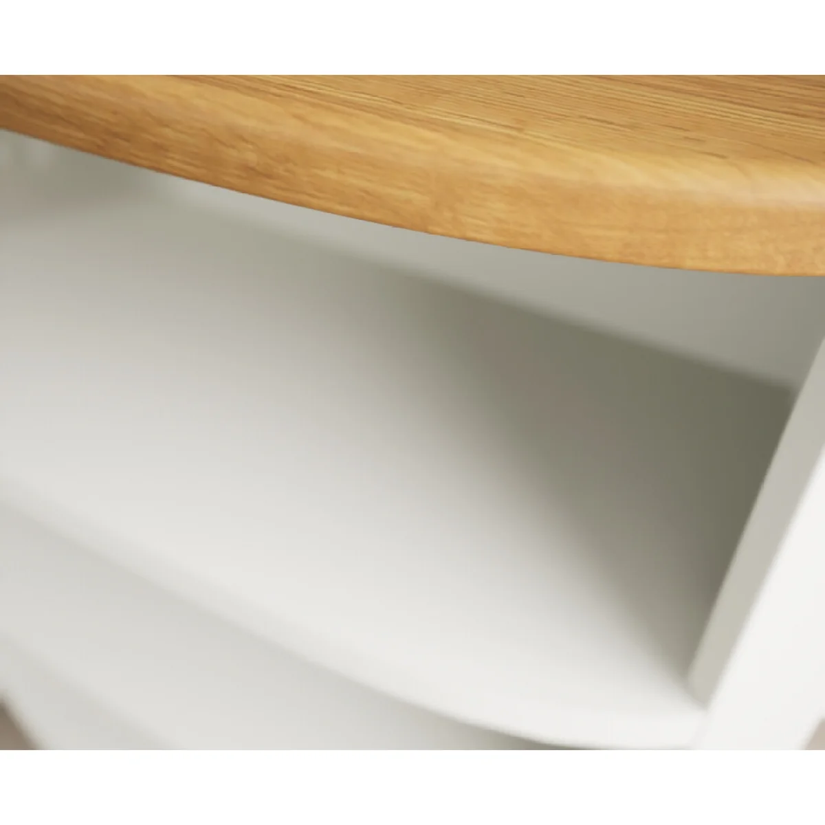 Bradwell Oak and Signal White Painted Small Bookcase – image 7