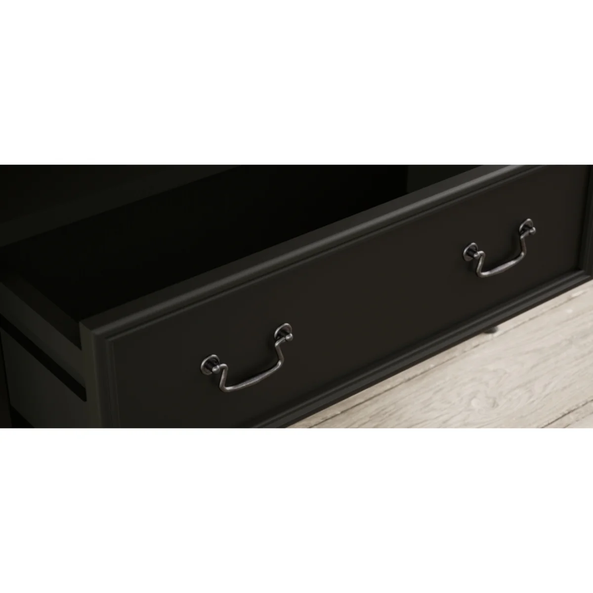 Chateau Noir Oak and Black Painted Tall Bookcase – image 11