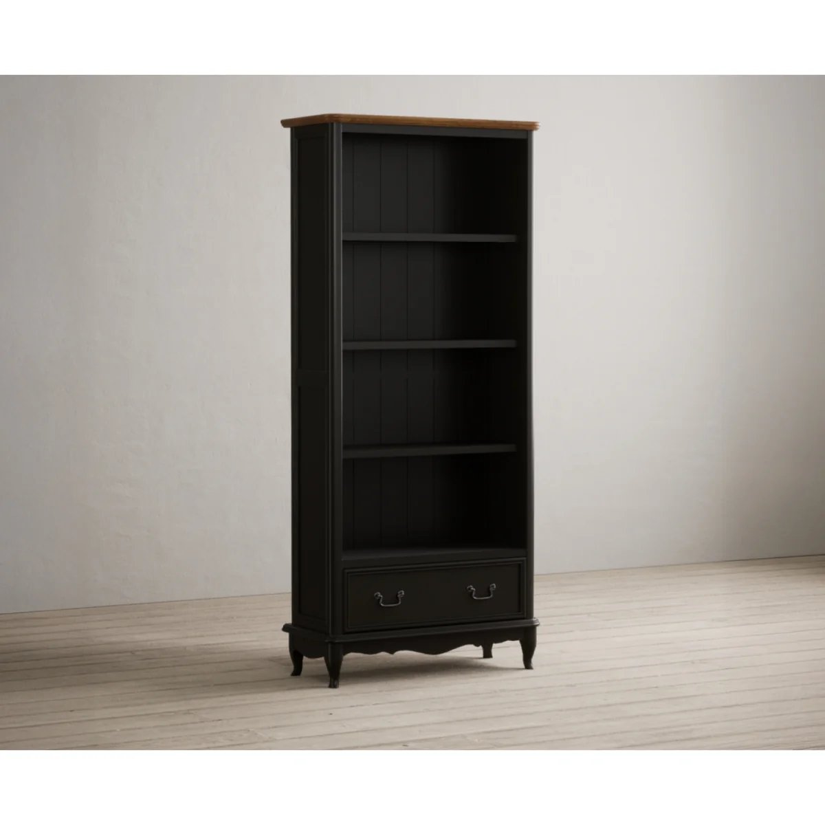 Chateau Noir Oak and Black Painted Tall Bookcase – image 6