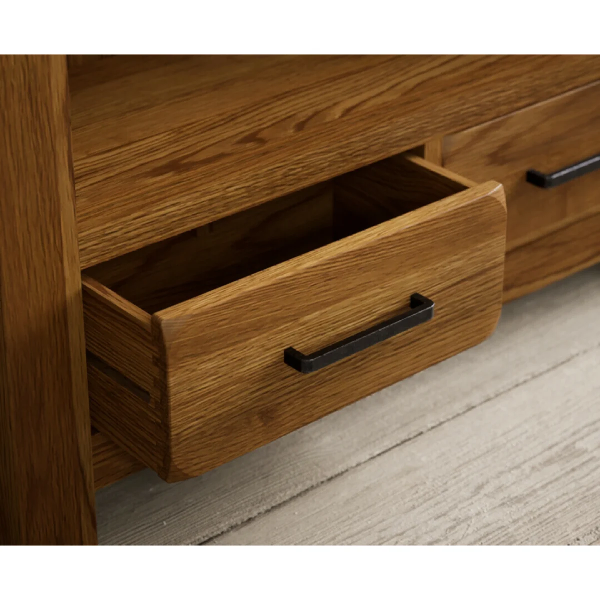 Harrogate Rustic Solid Oak Large Bookcase – image 6