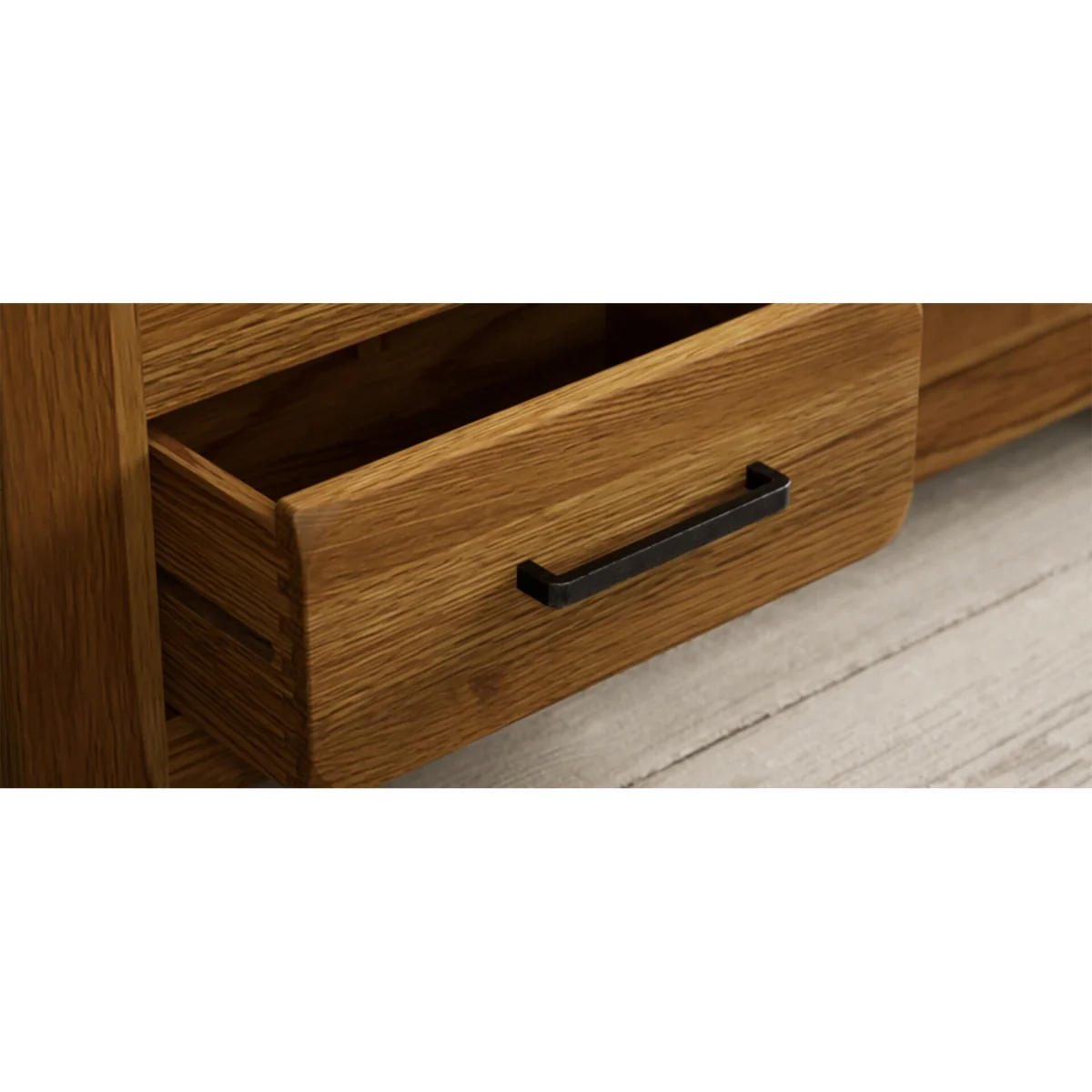 Harrogate Rustic Solid Oak Large Bookcase – image 8