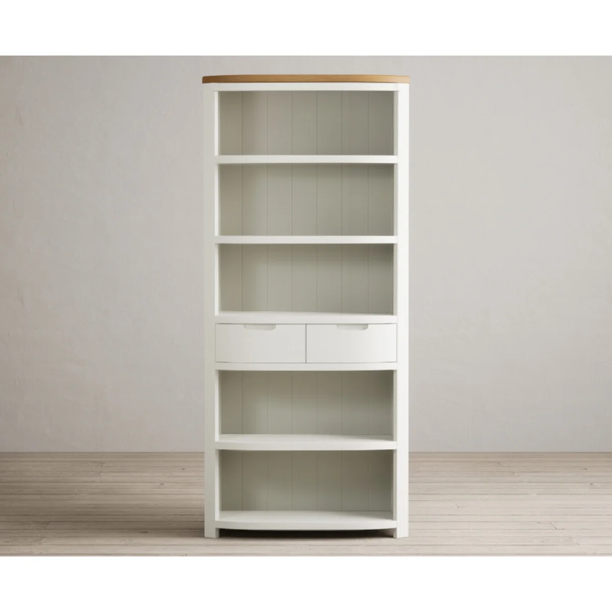 Bradwell Oak and Signal White Painted Tall Bookcase – image 4