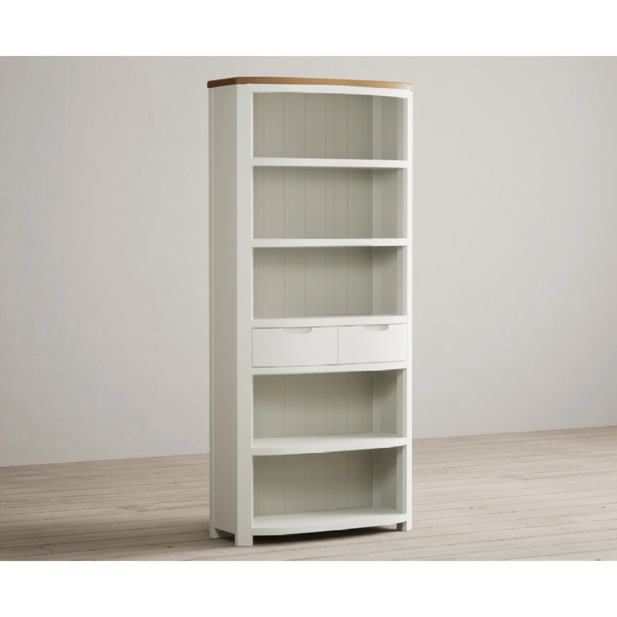 Bradwell Oak and Signal White Painted Tall Bookcase – image 5