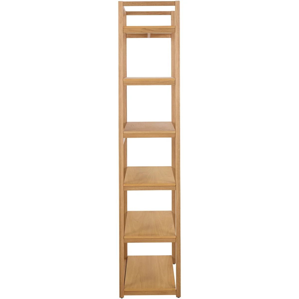 Ludza Rectangular Bookcase With 6 Shelves in Oak - Oak – image 4