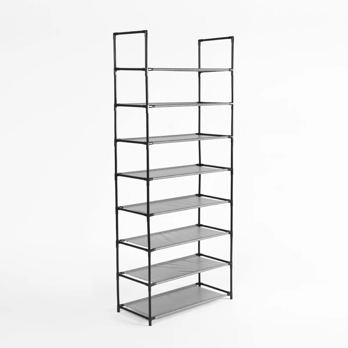 8 Tier Storage Rack Shoe Shelving - Grey – image 2