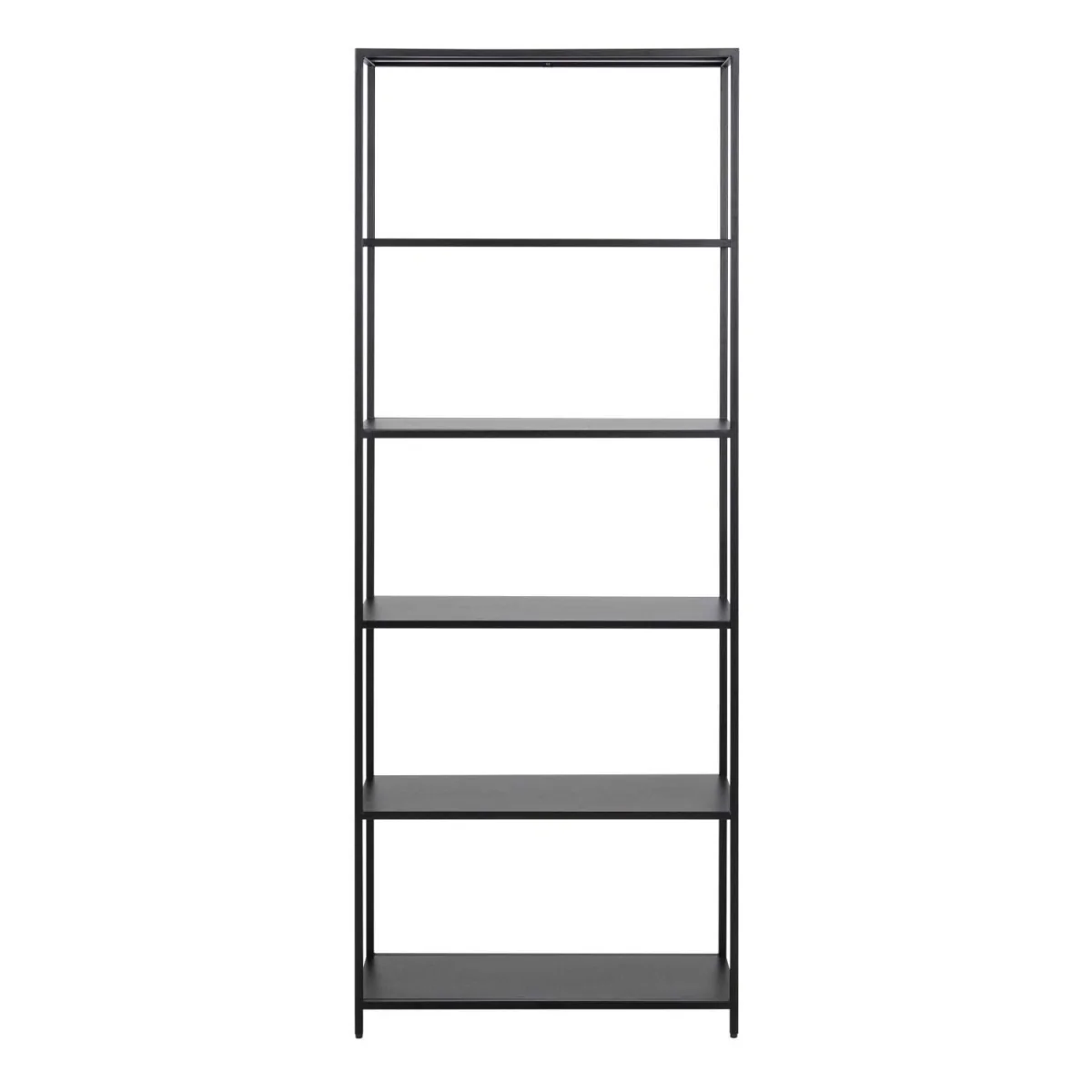 Graz Matt Tall Metal Bookcase with 5 Shelves - Black – image 2