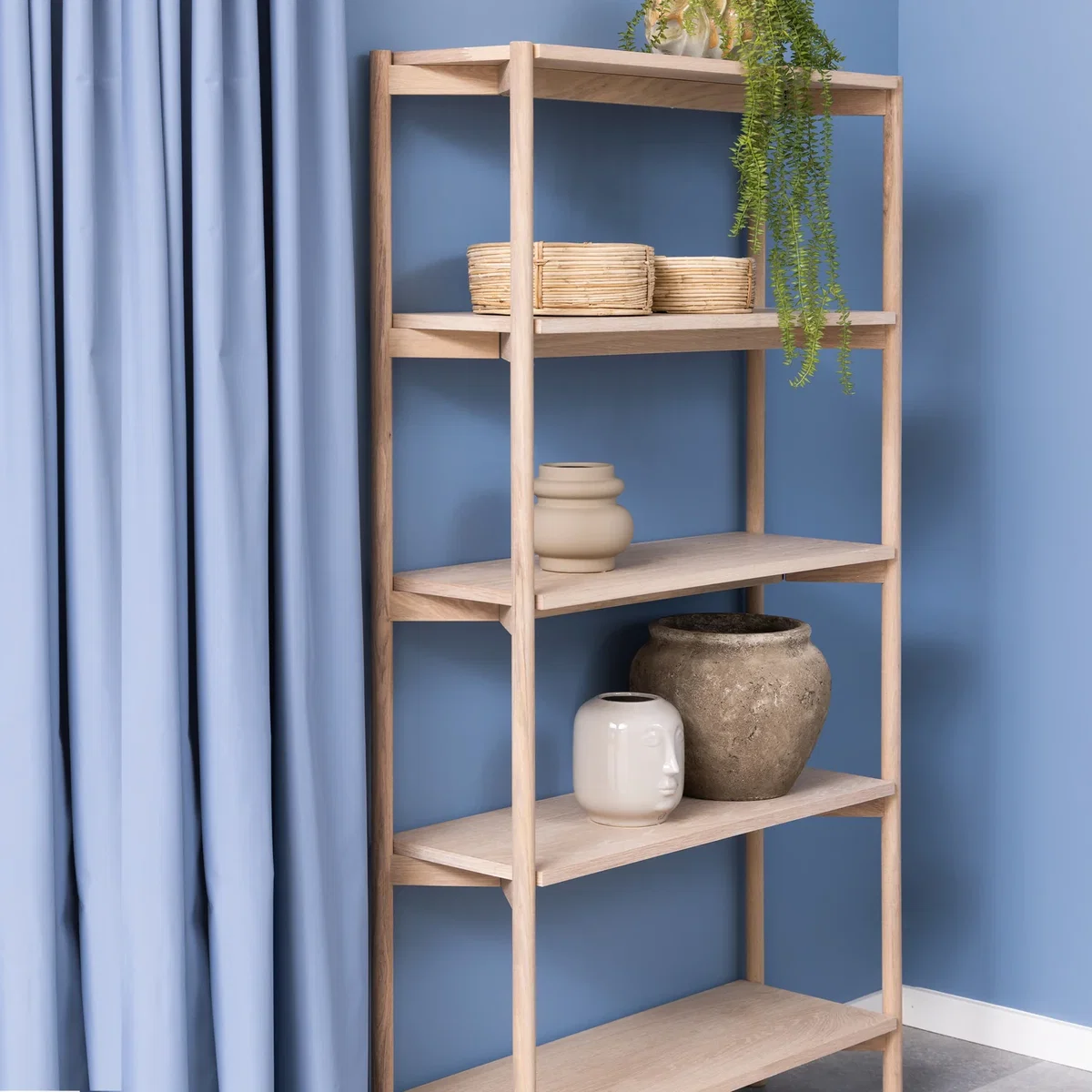 Furniture To Go Braidwood Bookcase with 4 Shelves in White Oak Veneer - White Oak – image 7