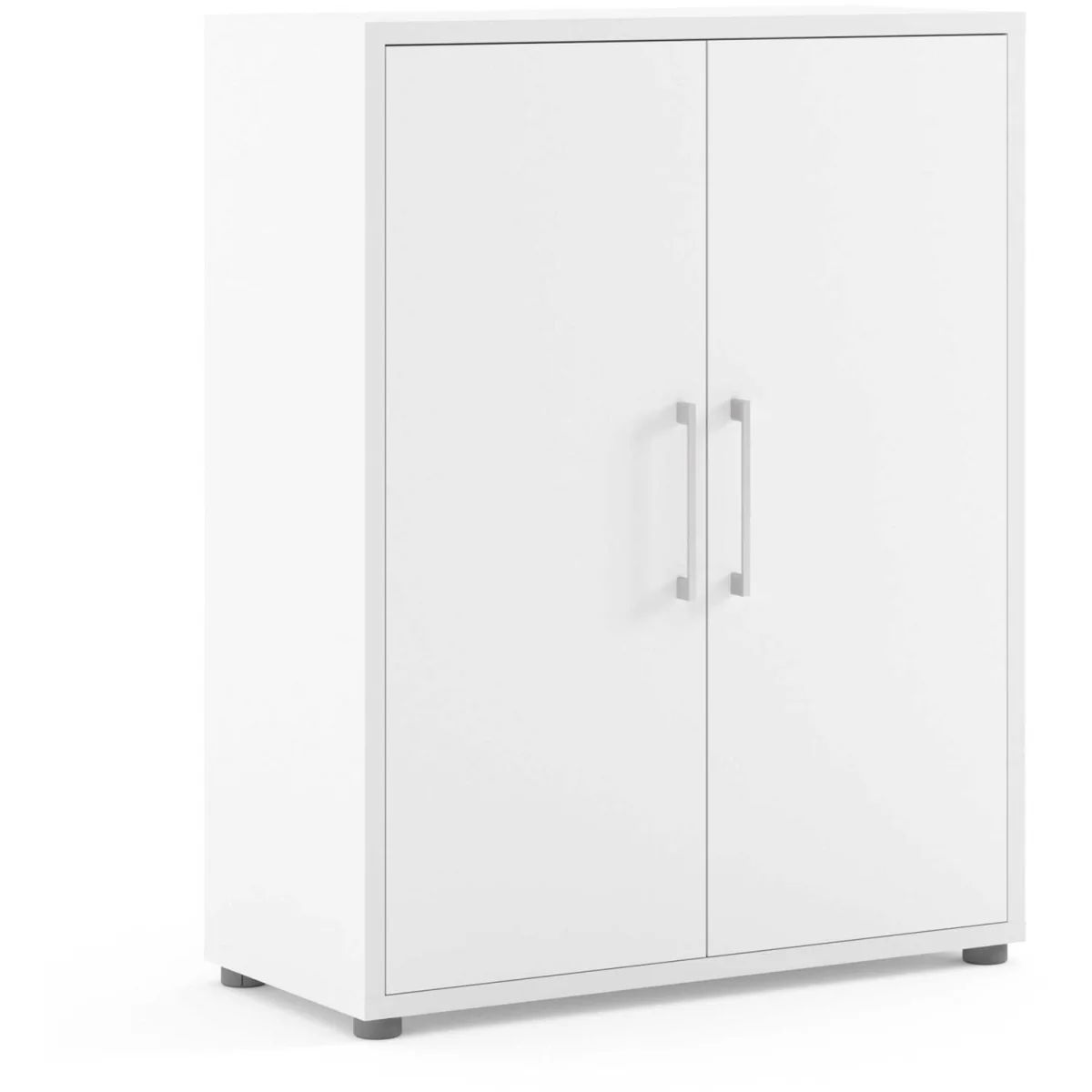 Dris Wooden Bookcase 2 Shelves and 2 Doors - White – image 3