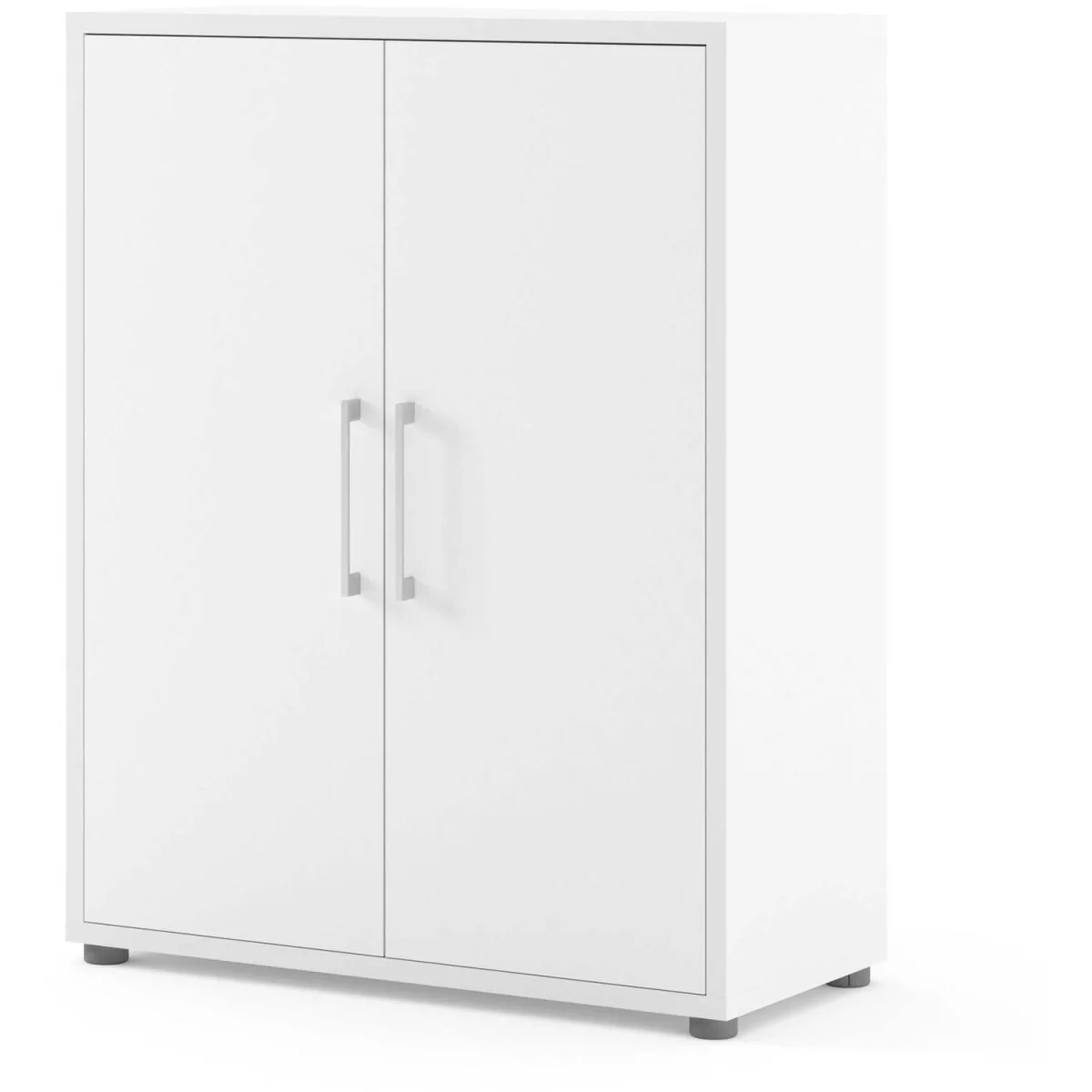 Dris Wooden Bookcase 2 Shelves and 2 Doors - White – image 5