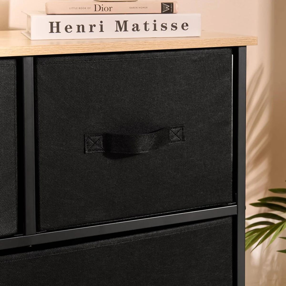 Brooklyn Fabric 5 Drawer Chest - Black – image 2