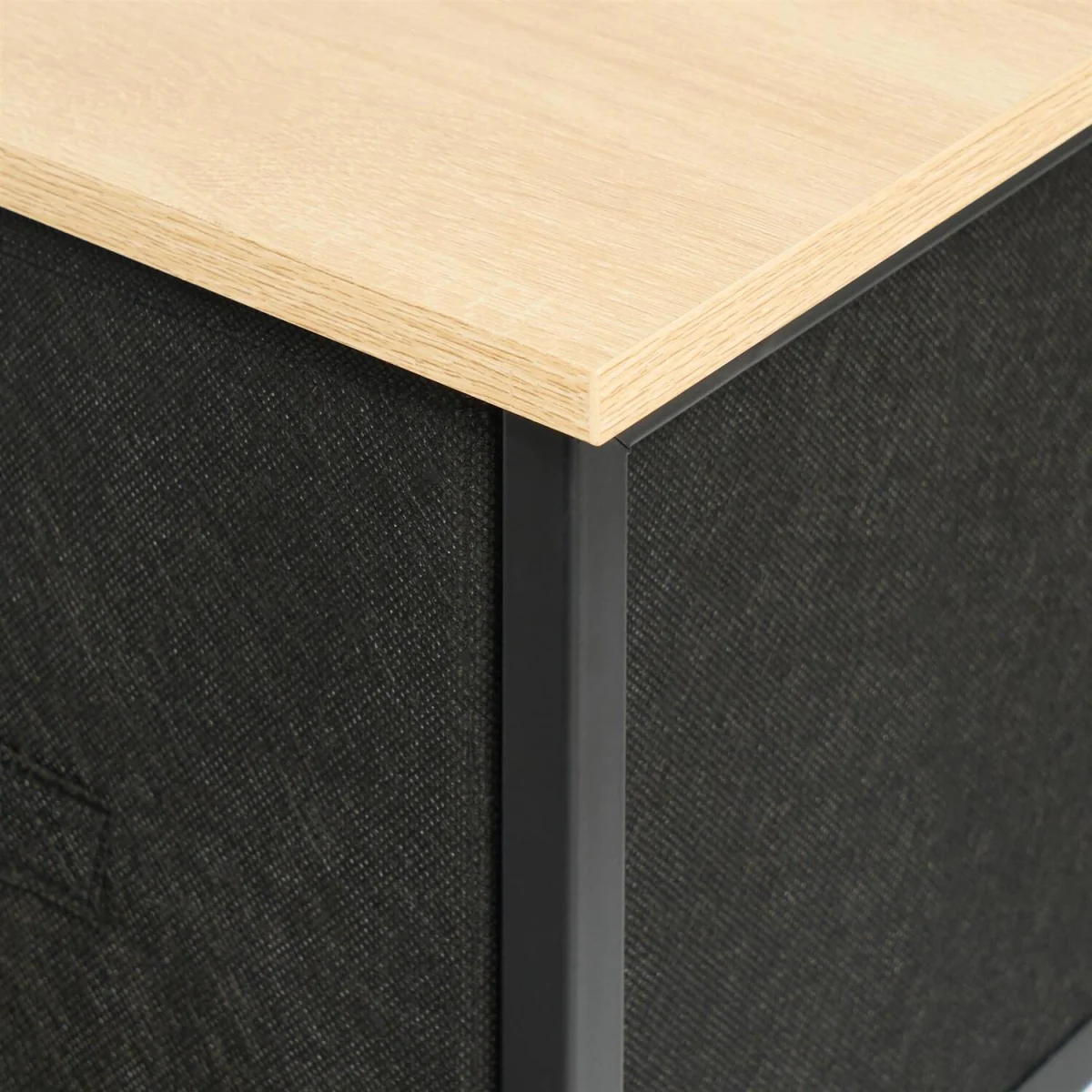 Brooklyn Fabric 5 Drawer Chest - Black – image 3