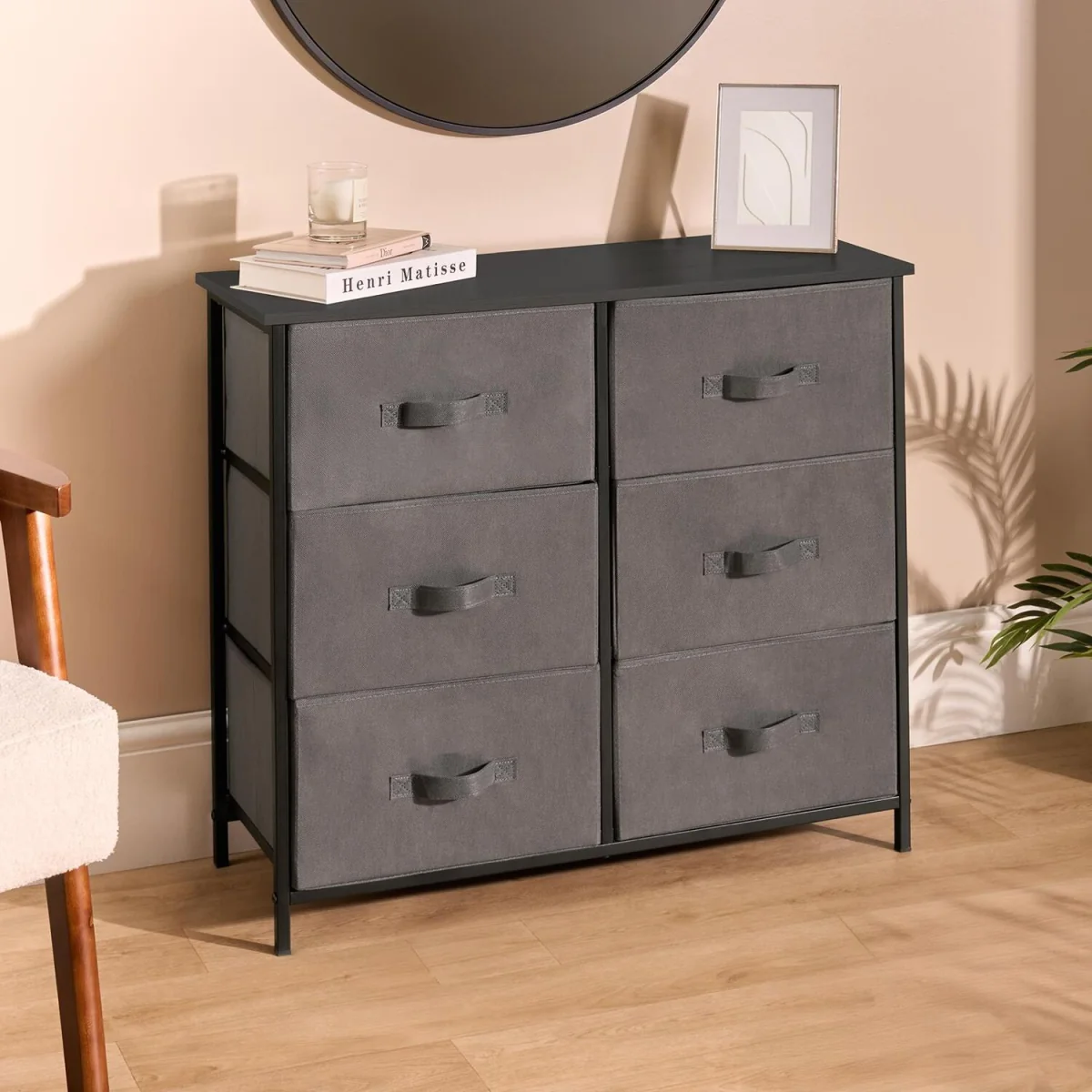 Brooklyn Fabric 5 Drawer Chest - Black – image 4