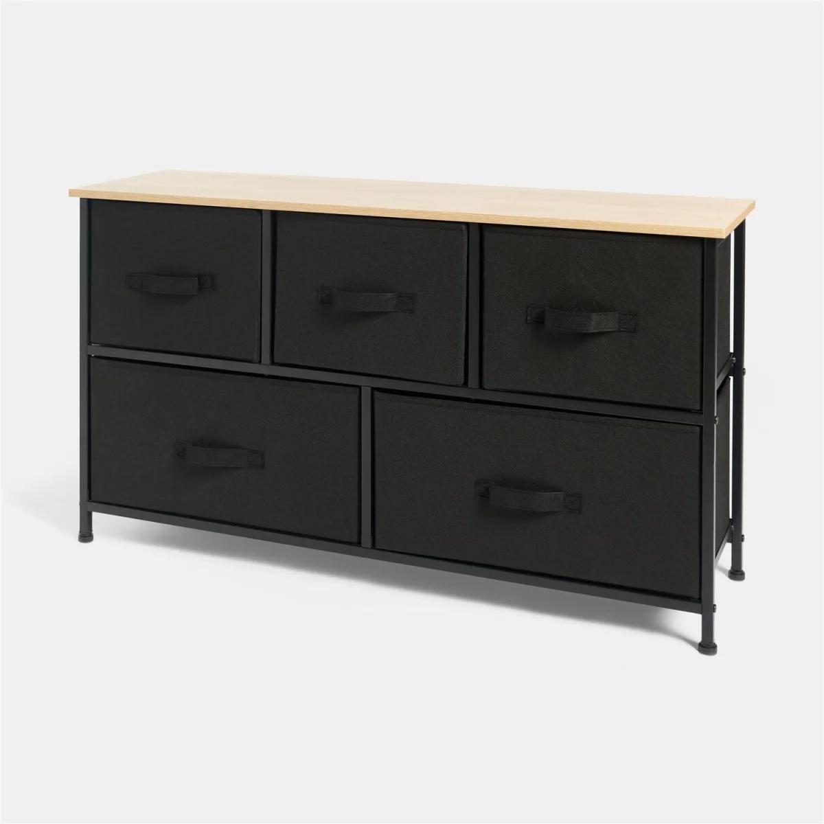Brooklyn Fabric 5 Drawer Chest - Black – image 7