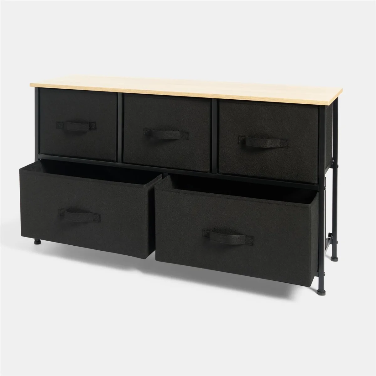 Brooklyn Fabric 5 Drawer Chest - Black – image 8