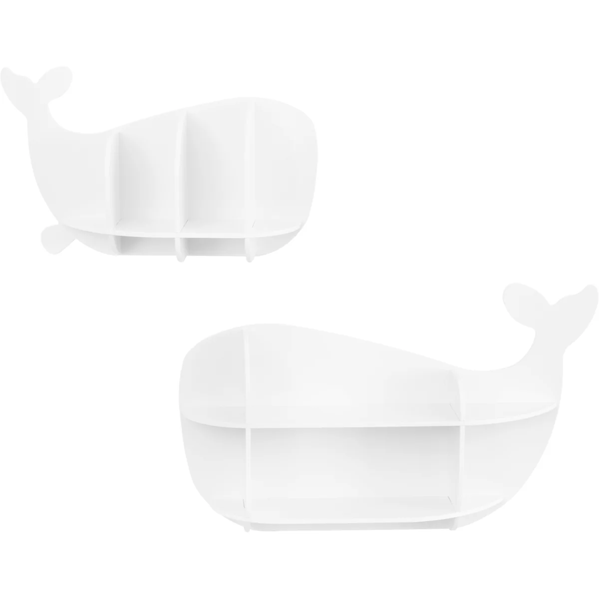 Wall Mounted Storage Display Rack Set - White – image 11