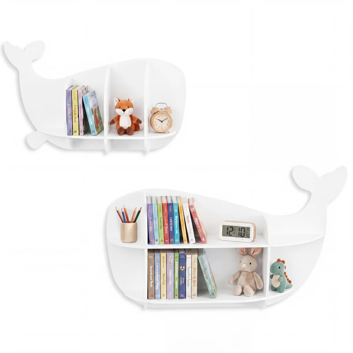 Wall Mounted Storage Display Rack Set - White – image 3
