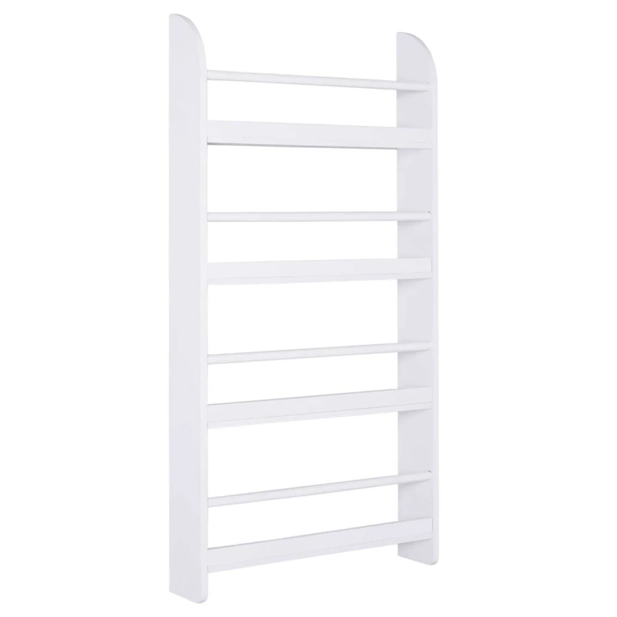 Vivi Wood White Slim Wall-Mounted Bookshelf, 15 cm Depth – image 3