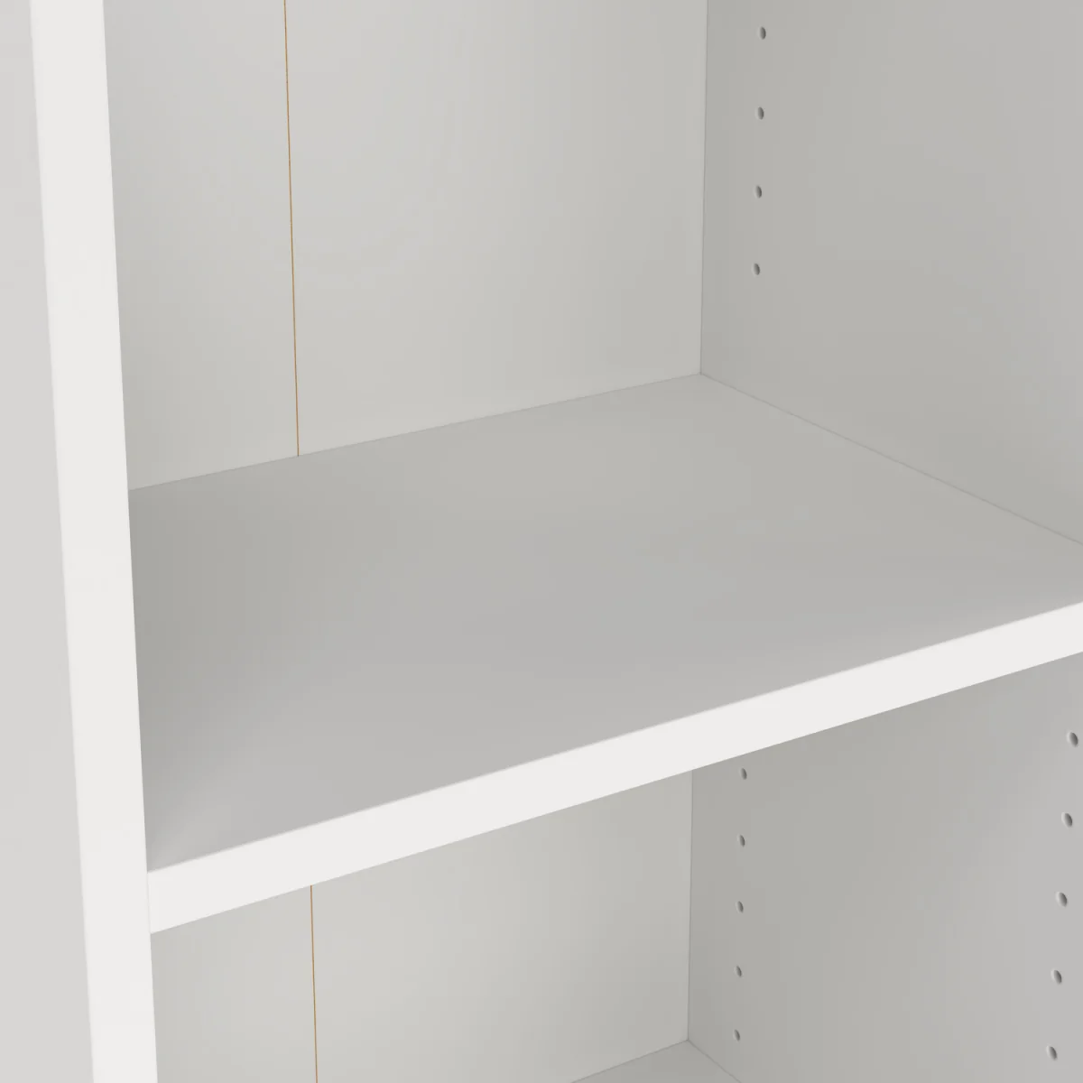 Basic Tall Narrow Combination Storage Bookcase (4 Shelves) with Glass Door - White with Oak Door – image 5