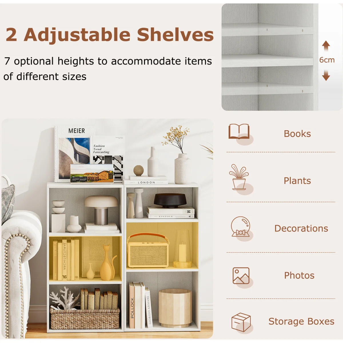 Modern Display Shelf - White – image 9