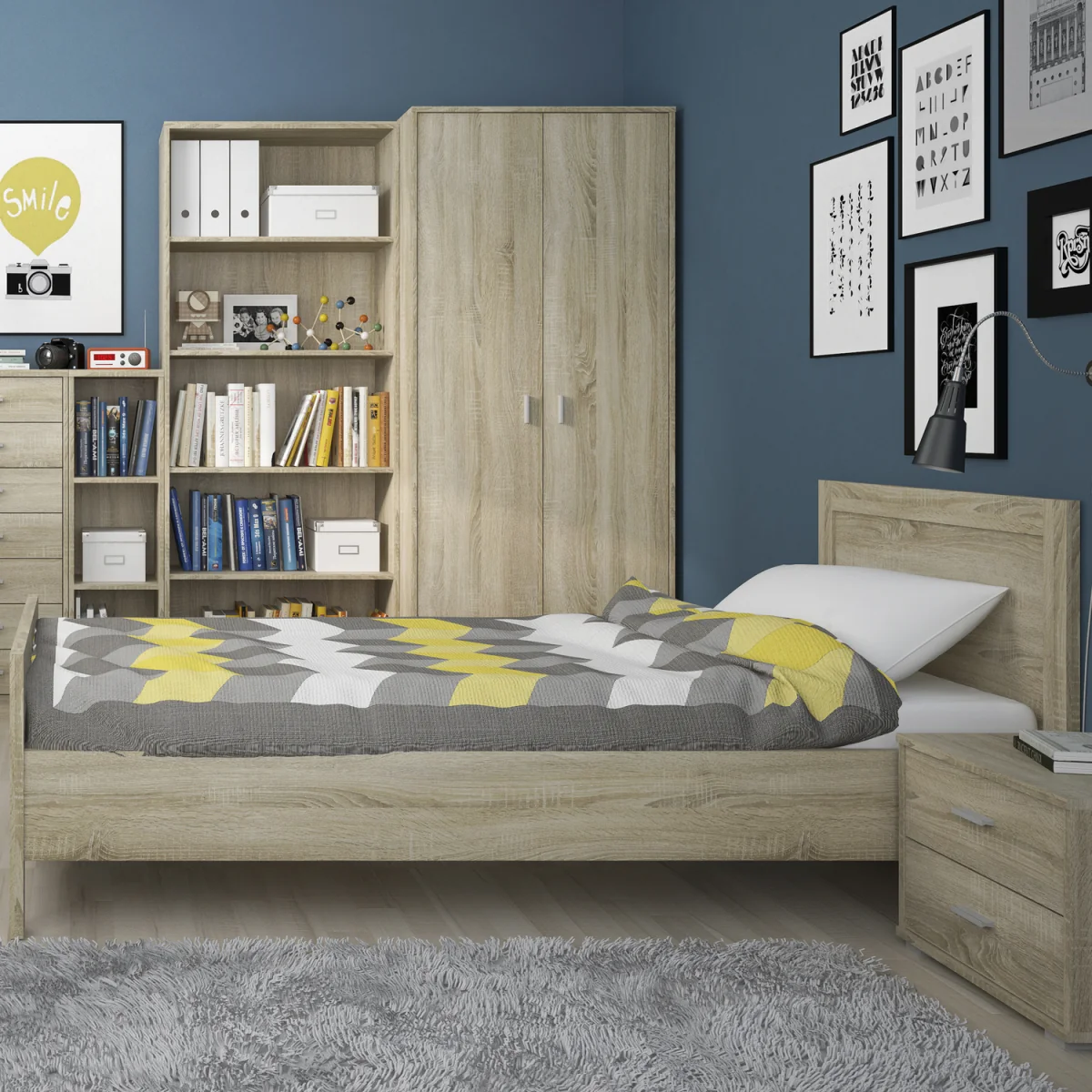 4 You Tall Wide Bookcase - Oak – image 4