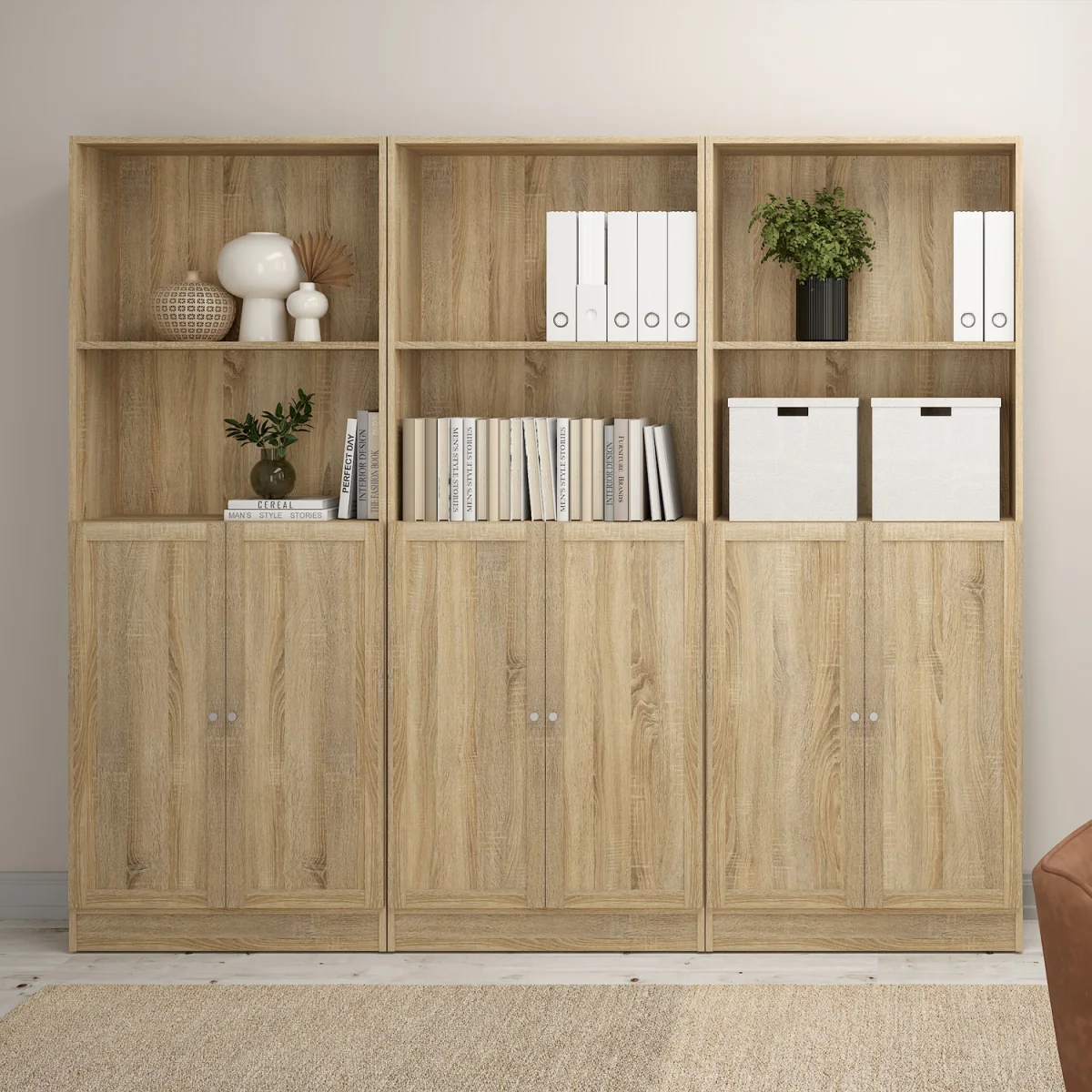 4 You Tall Wide Bookcase - Oak – image 5