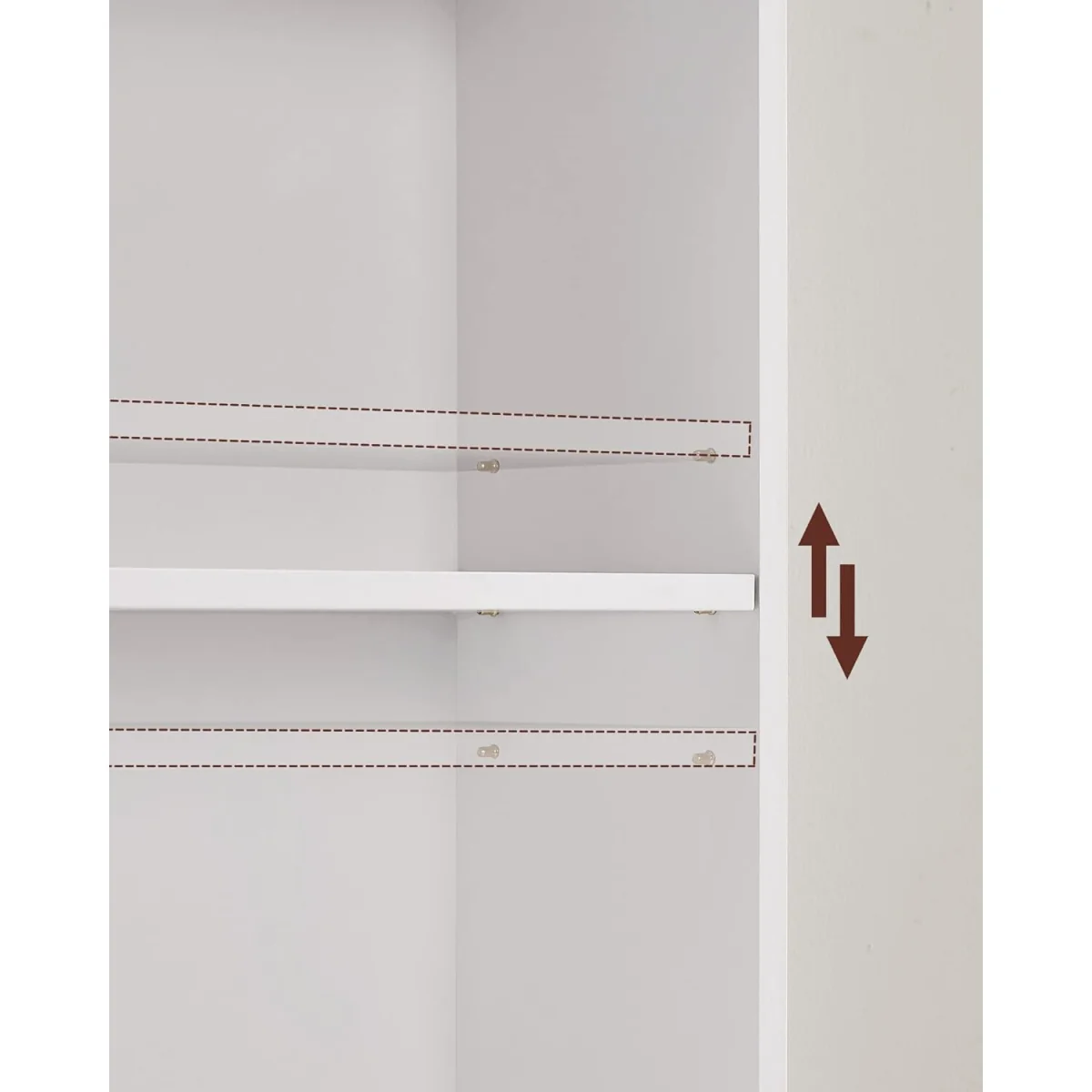 6-Tier Freestanding Bookshelf Storage Unit for Home Office and Bedroom Organisation - Cloud White – image 2