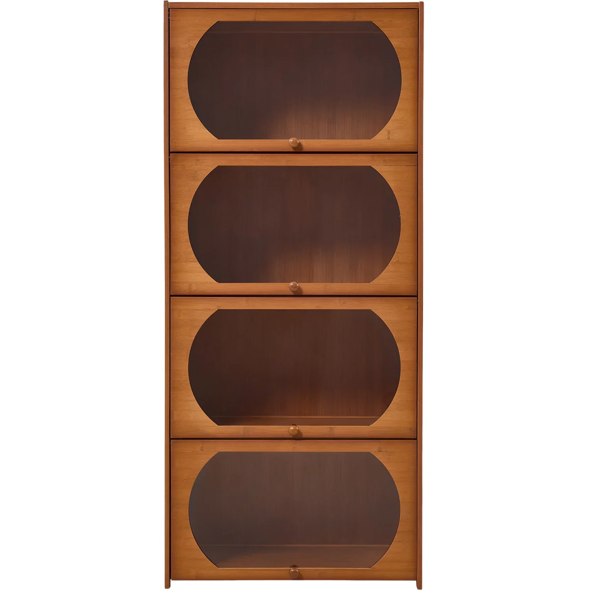 Freestanding Storage Bookcase with Cabinet - Brown / 132cm – image 3
