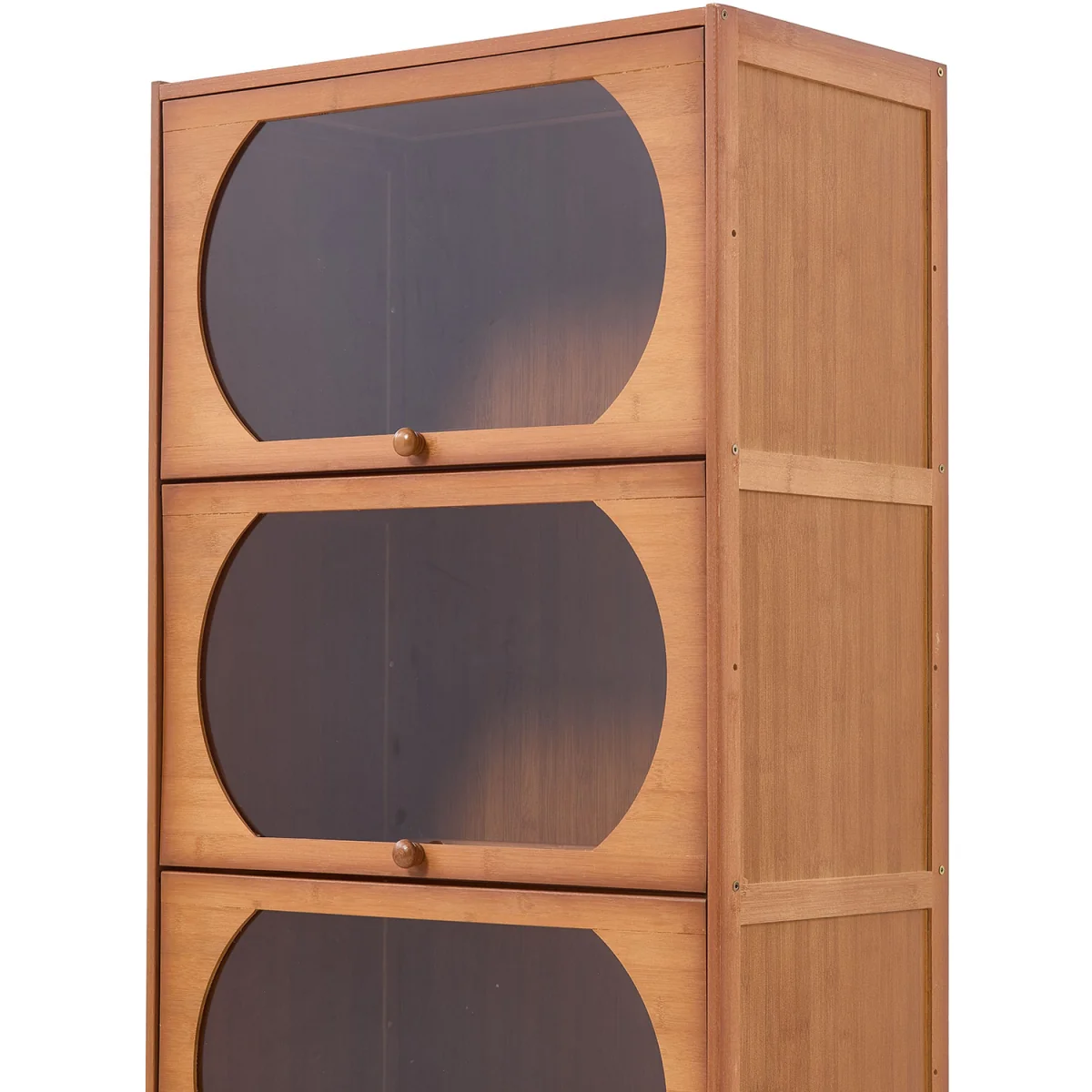 Freestanding Storage Bookcase with Cabinet - Brown / 132cm – image 8