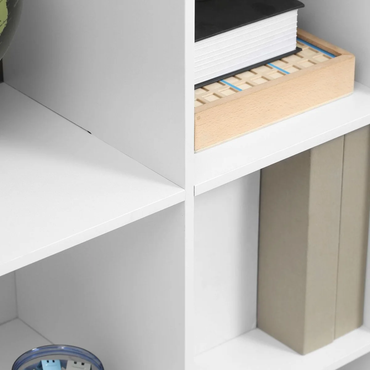 Yora Wood White 3-Tier 6-Cube Storage Bookcase – image 9