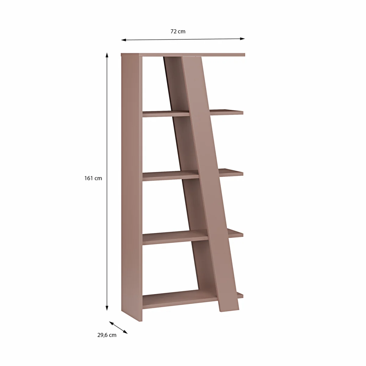 Natta 5-Tier Shelving Unit in Teracotta - Terracotta – image 5