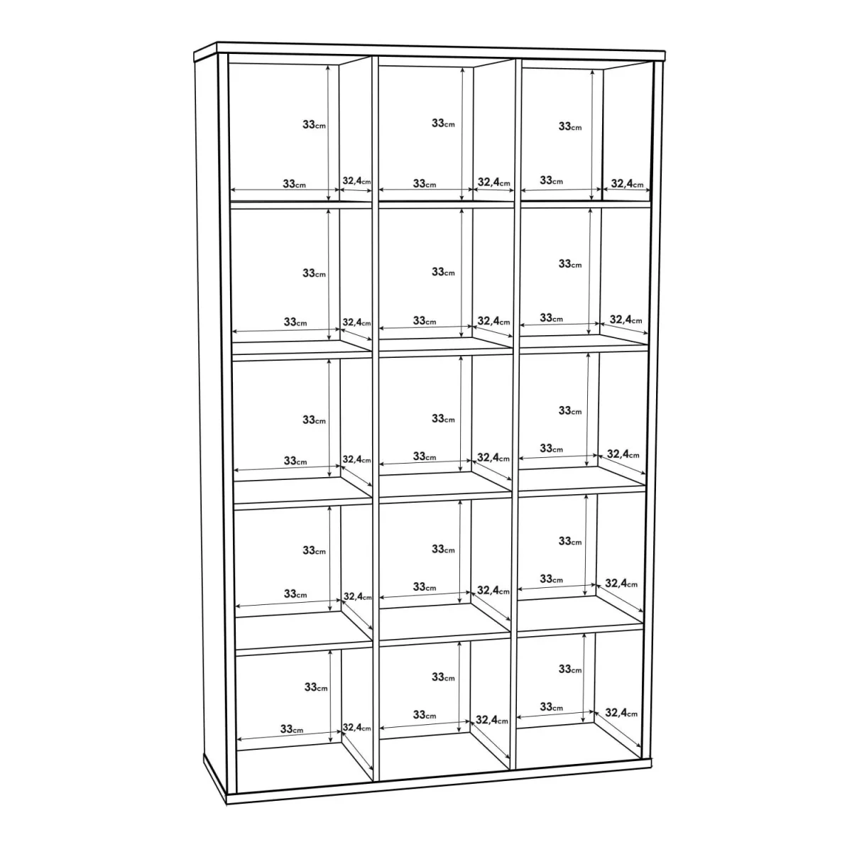 Shanghai 3x5 Tall Cube Storage Unit Concrete Grey Matt - Grey – image 3