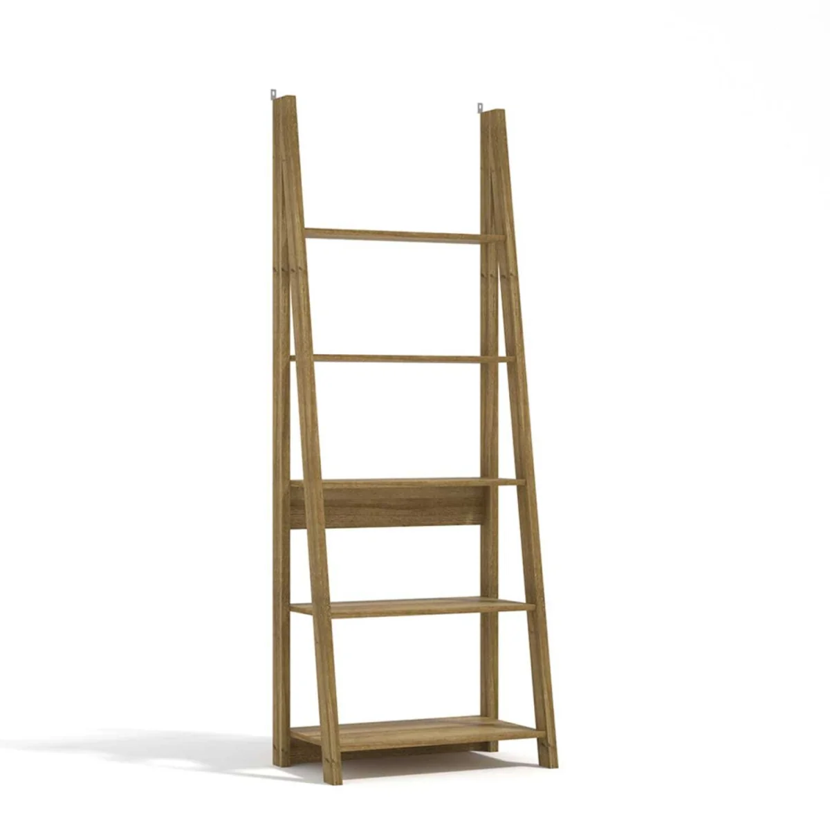 Athy Ladder Bookcase 5 Shelves - Brown – image 2
