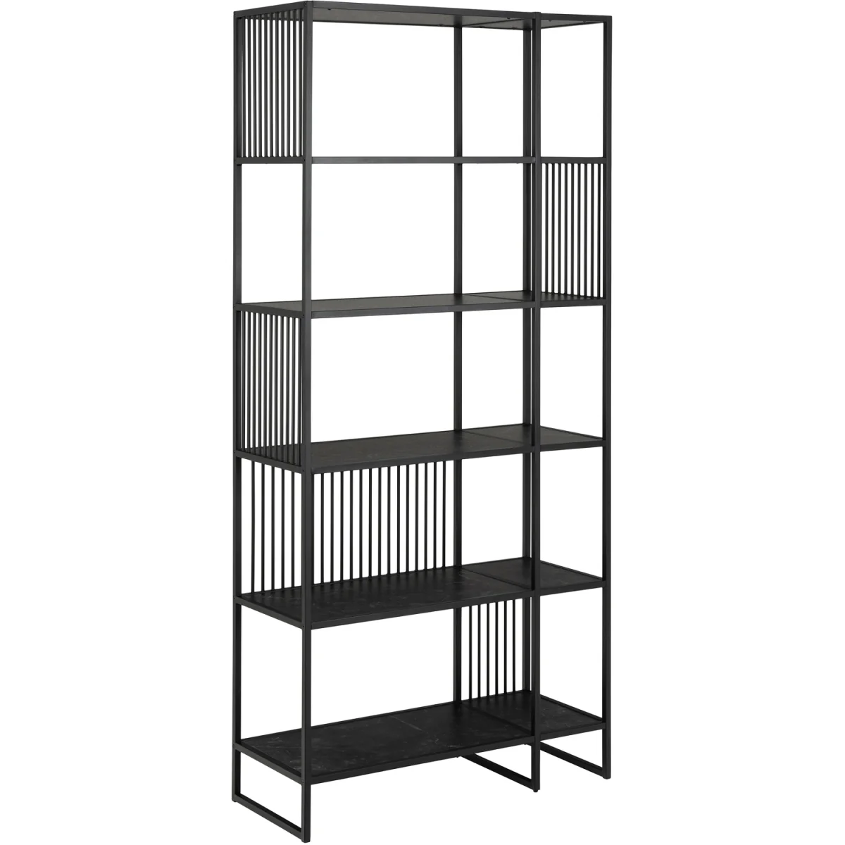 Strington Bookcase with 5 Shelves in Black - Black – image 3