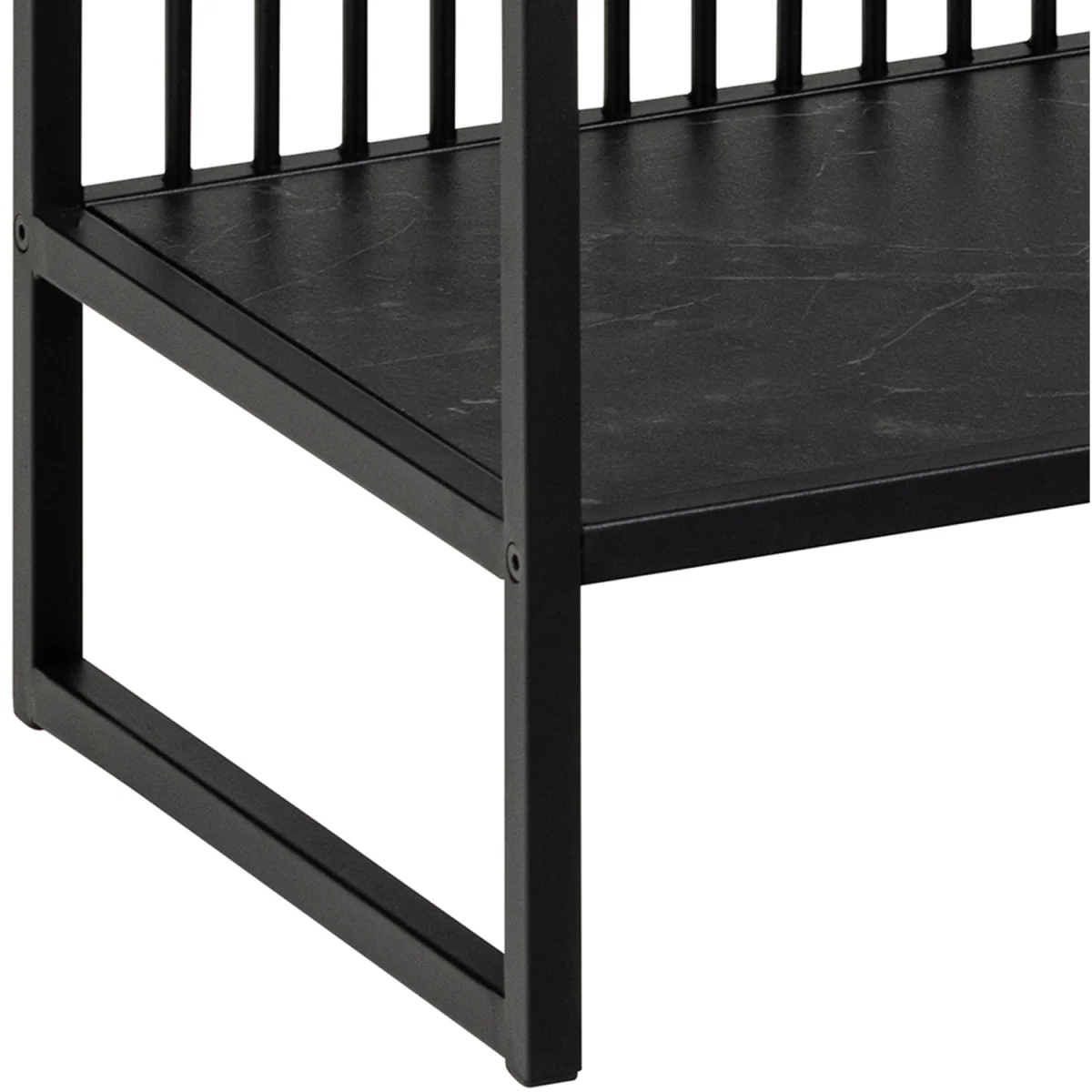 Strington Bookcase with 2 Shelves in Black - Black – image 2