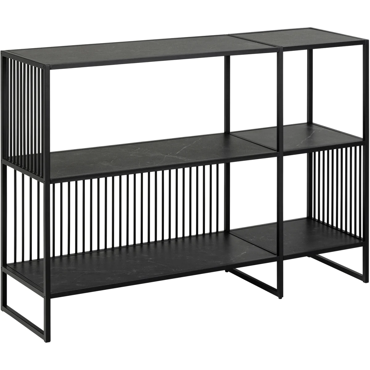 Strington Bookcase with 2 Shelves in Black - Black – image 3