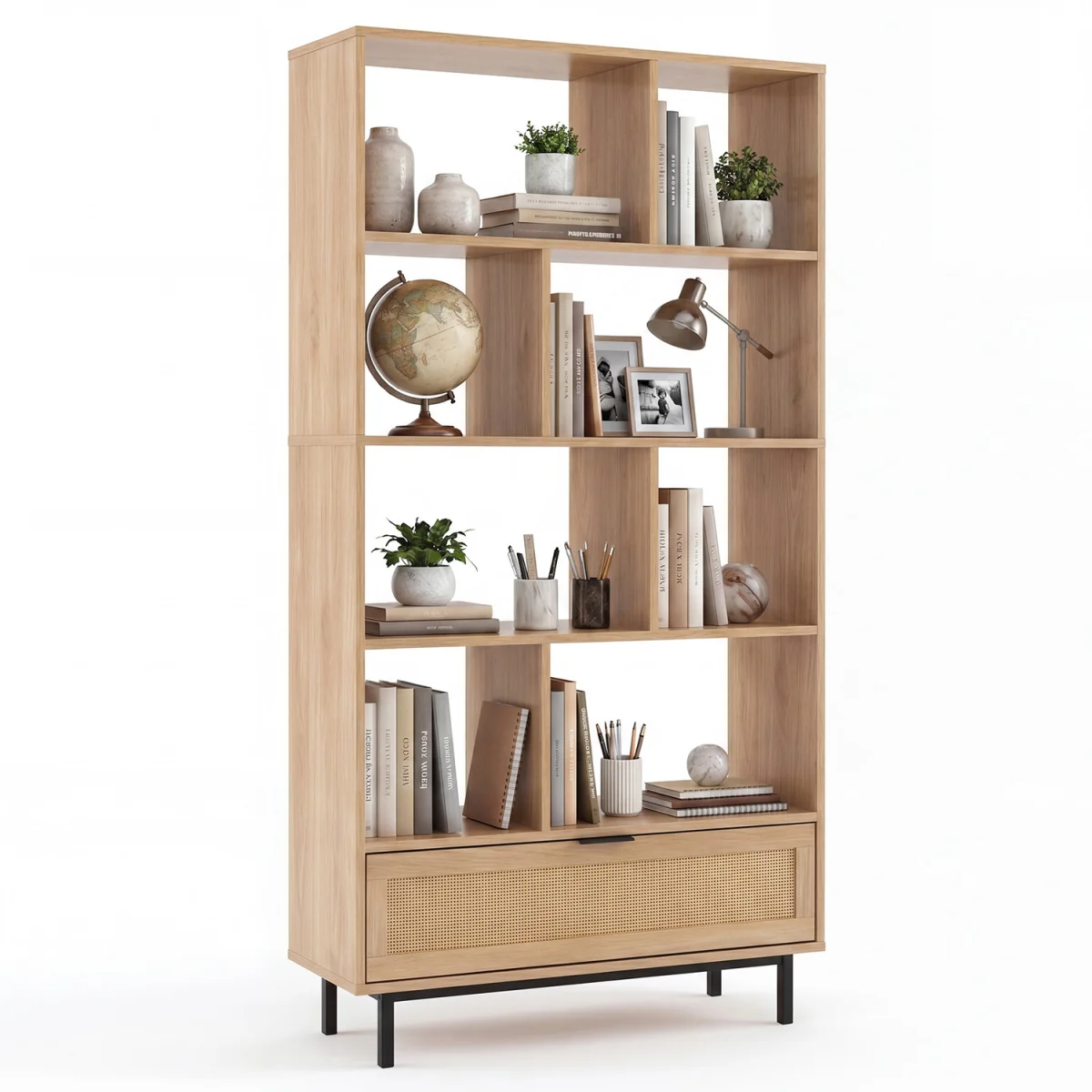 162 cm Tall Wooden Bookcase - Natural – image 2