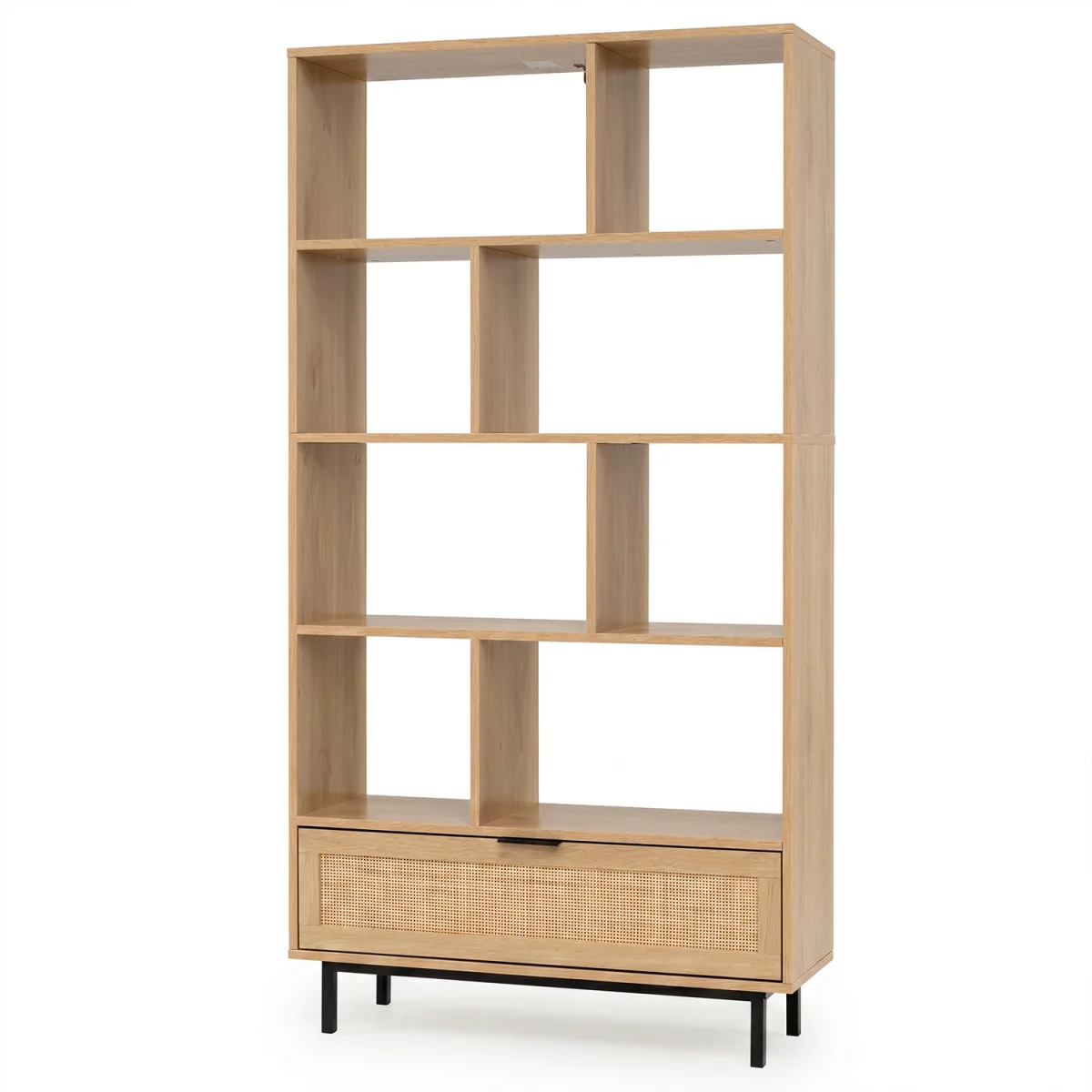 162 cm Tall Wooden Bookcase - Natural – image 9