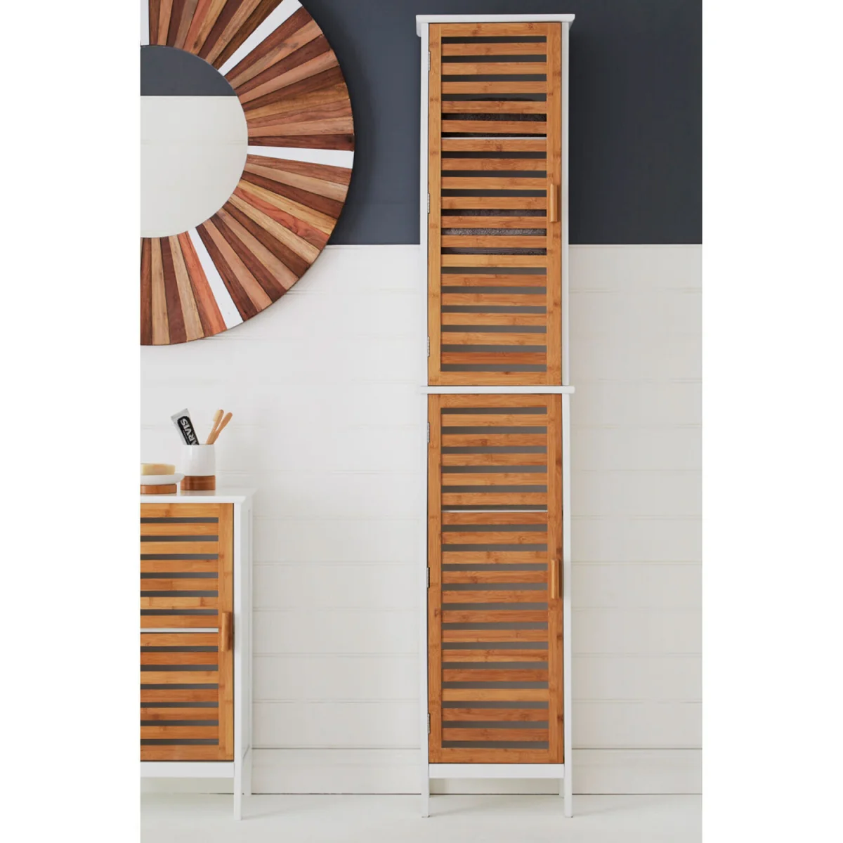 Verdon 2 Single 4 Inner Shelves Standing Cabinet - Natural – image 2