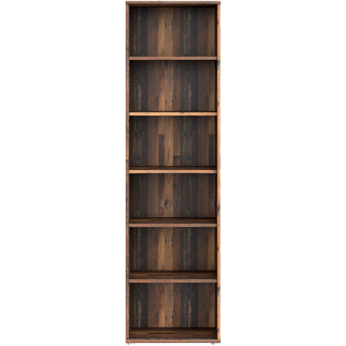 Essential Narrow 5 Shelf Bookcase in Vintage Oak - Vintage Oak – image 2