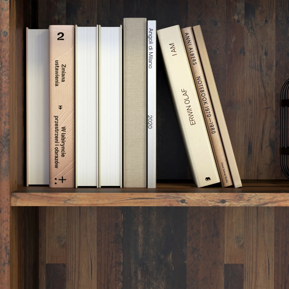 Essential Narrow 5 Shelf Bookcase in Vintage Oak - Vintage Oak – image 4