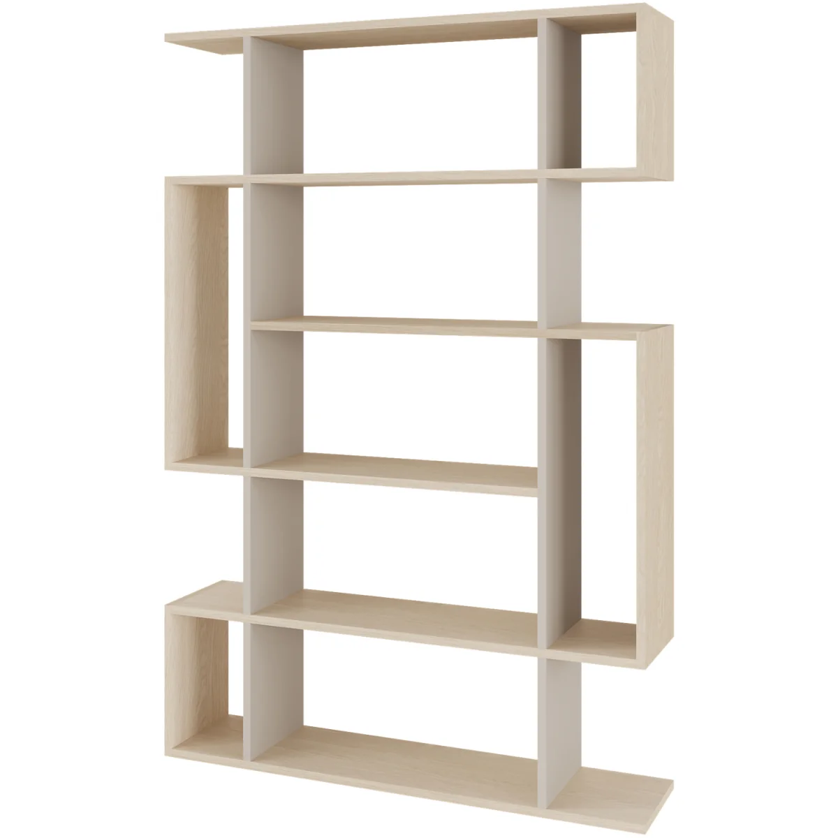 Mito Wall Mounted Bookcase Modern Display Unit - Sonoma Oak, Sandstone – image 3