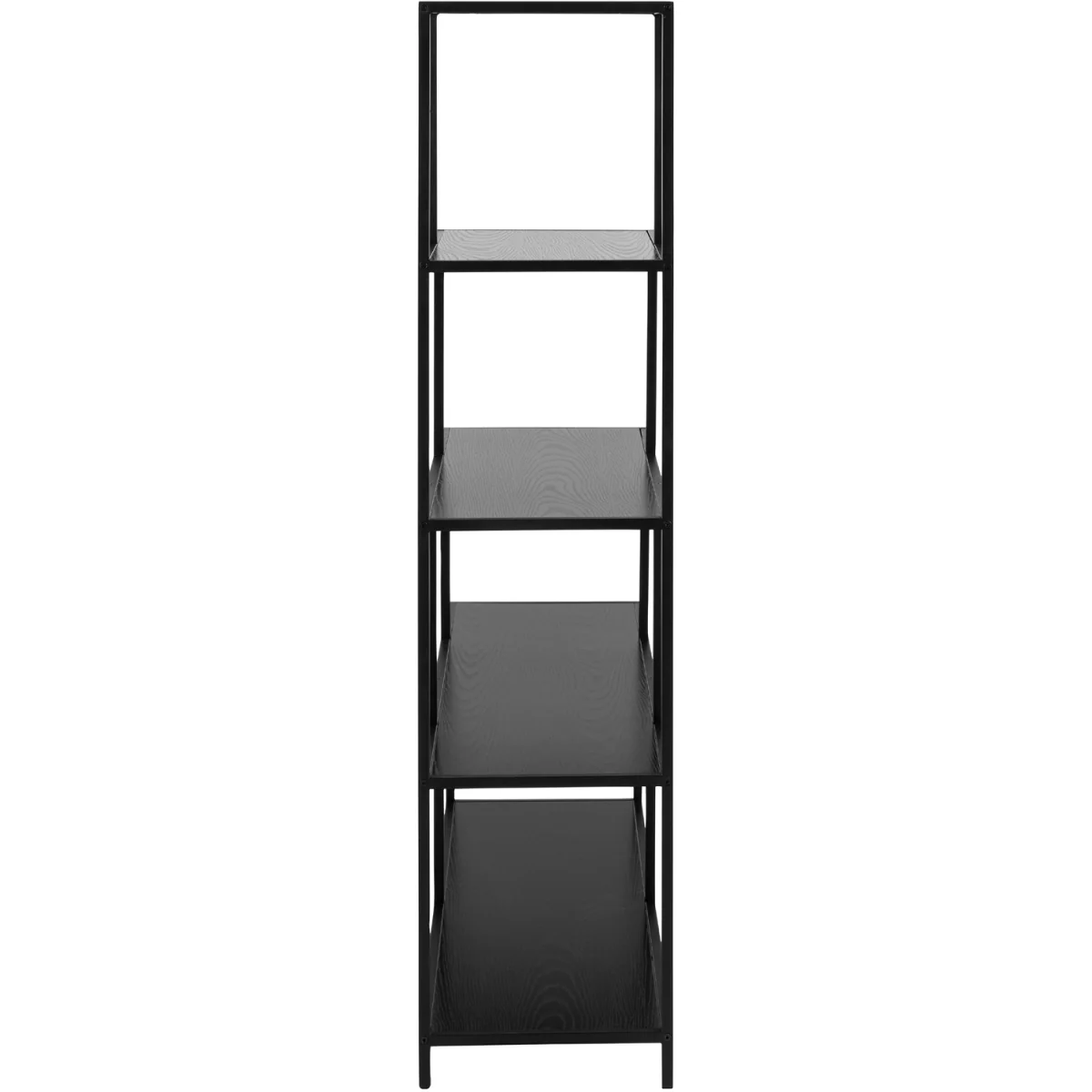 Seaford Bookcase with 4 Shelves in Black - Black – image 3