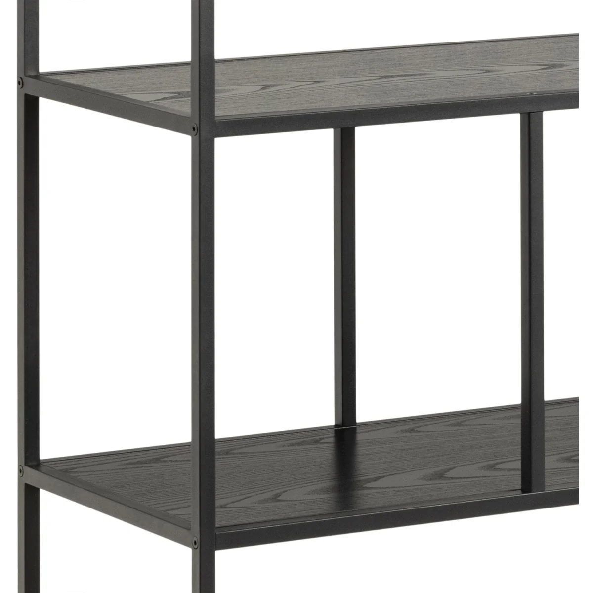 Seaford Bookcase with 4 Shelves in Black - Black – image 5