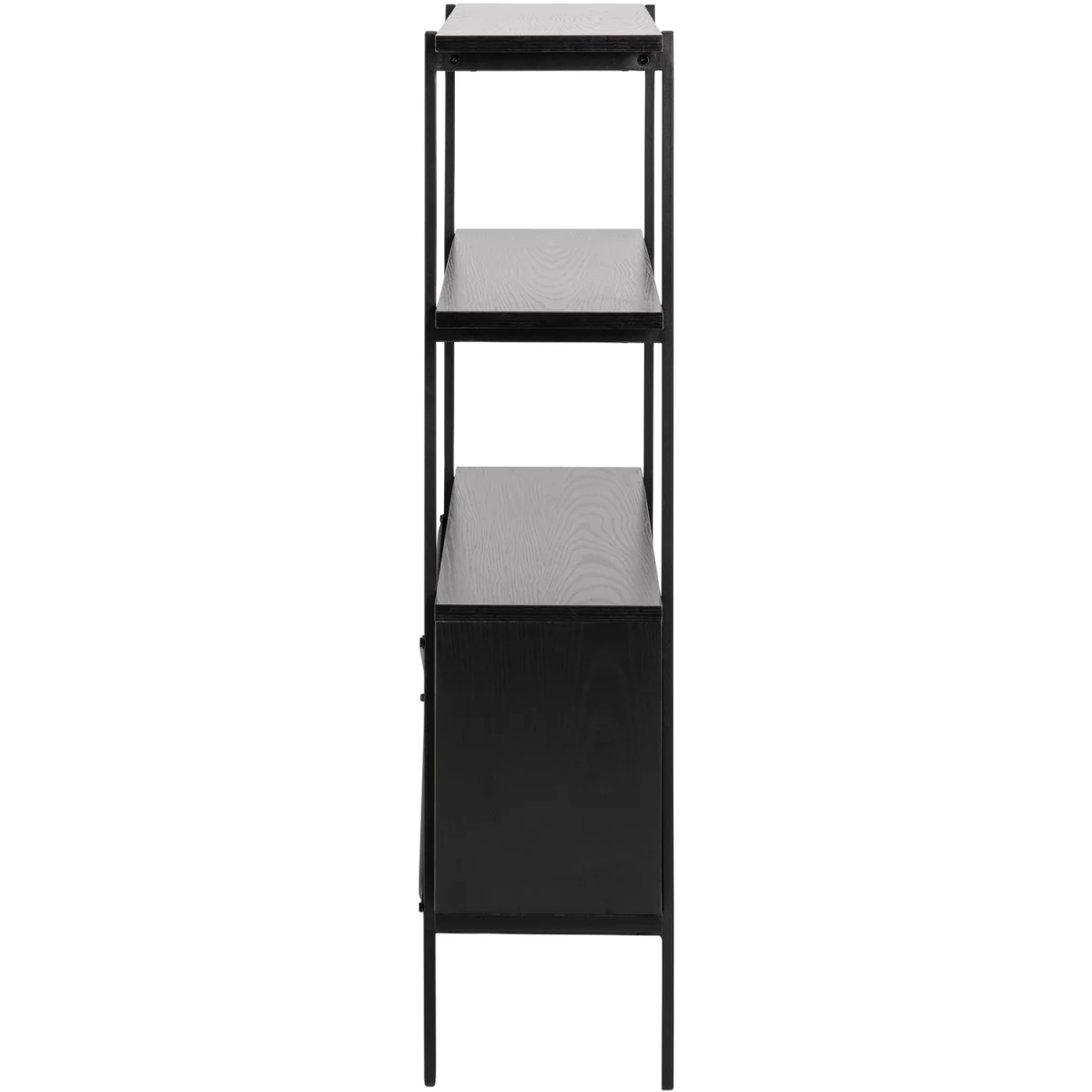 Angus Small Bookcase with 2 Sliding Doors in Black - Black – image 5