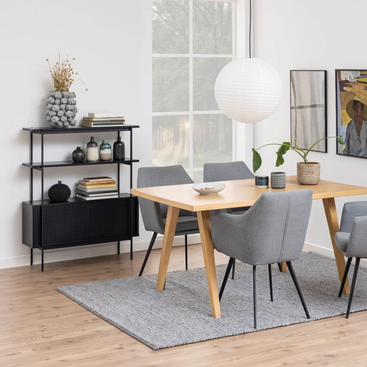 Angus Small Bookcase with 2 Sliding Doors in Black - Black – image 8